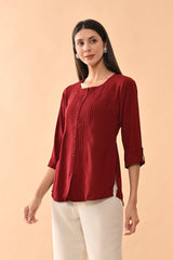 Sabhyata Ladies Western Kurti 1Pcs 252Psk2507 Maroon