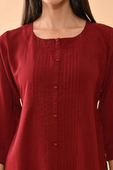 Sabhyata Ladies Western Kurti 1Pcs 252Psk2507 Maroon