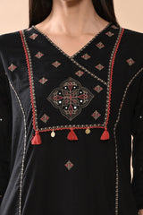 Sabhyata Ladies Western Kurti 2Pcs Set 252Saf1430 Black
