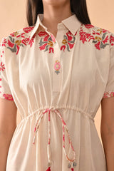 Sabhyata Ladies Western Kurti 3Pcs Set 253Aa2501 Cream