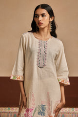 Sabhyata Ladies Western Kurti 2Pcs Set 253Aa2506 Cream