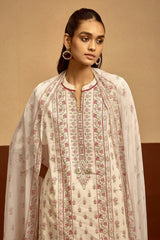 Sabhyata Ladies Western Kurti 3Pcs Set 253Ad554 Cream