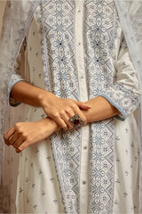 Sabhyata Ladies Western Kurti 3Pcs Set 253Ad592 White