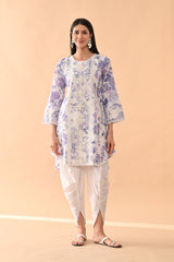 Sabhyata Ladies Western Kurti 2Pcs Set 253Alt2501 White