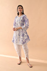 Sabhyata Ladies Western Kurti 2Pcs Set 253Alt2501 White