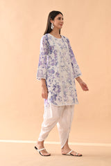 Sabhyata Ladies Western Kurti 2Pcs Set 253Alt2501 White