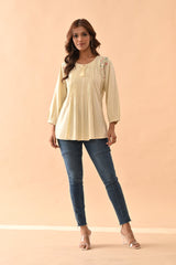 Sabhyata Ladies Western Kurti 1Pcs 253Bsk1435B Cream