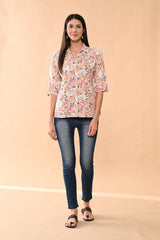 Sabhyata Ladies Western Kurti 1Pcs 253Bsk1449B White