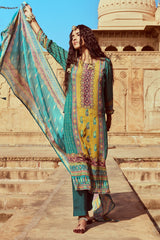 Sabhyata Ladies Western Kurti 3Pcs Set 253Kf2503 Green