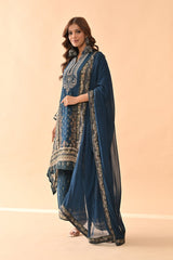 Sabhyata Ladies Western Kurti 3Pcs Set 253Kf2504 Teal