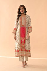 Sabhyata Ladies Western Kurti 3Pcs Set 253Kf2505 Beige