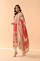 Sabhyata Ladies Western Kurti 3Pcs Set 253Kf2505 Beige