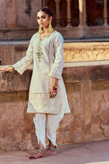 Sabhyata Ladies Western Kurti 3Pcs Set 253Kk2503 Cream