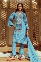 Sabhyata Ladies Western Kurti 3Pcs Set 253Kk2504 Blue