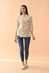 Sabhyata Ladies Western Kurti 1Pcs 253Sepk2525 Cream