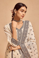 Sabhyata Ladies Western Kurti 3Pcs Set 253Vls7210 Cream