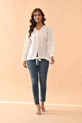 Sabhyata Ladies Western Kurti 1Pcs 254Bsk1452A White