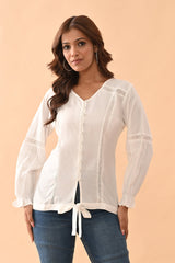 Sabhyata Ladies Western Kurti 1Pcs 254Bsk1452A White