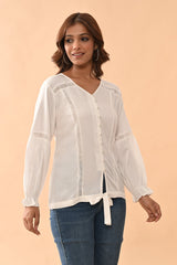 Sabhyata Ladies Western Kurti 1Pcs 254Bsk1452A White