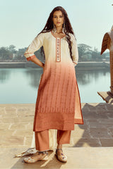 Sabhyata Ladies Western Kurti 3Pcs Set 254Inc2507 Cream