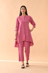 Sabhyata Ladies Western Kurti 2Pcs Set 254Nc2508 Pink