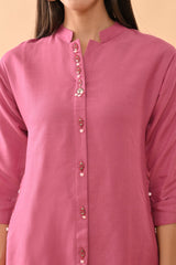Sabhyata Ladies Western Kurti 2Pcs Set 254Nc2508 Pink
