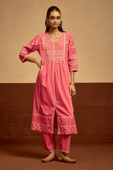Sabhyata Ladies Western Kurti 3Pcs Set 254Saf1193 Pink