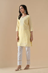 Sabhyata Ladies Western Kurti 2Pcs Set 254Sr985B Yellow