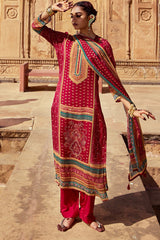 Sabhyata Ladies Western Kurti 3Pcs Set 255Kf2510 Pink