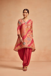 Sabhyata Ladies Western Kurti 2Pcs Set 255Nc2503 Pink