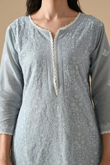 Sabhyata Ladies Western Kurti 3Pcs Set 255Nkc911 Blue