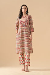 Sabhyata Ladies Western Kurti 2Pcs Set 255Sep2532 Beige