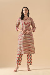 Sabhyata Ladies Western Kurti 2Pcs Set 255Sep2532 Beige