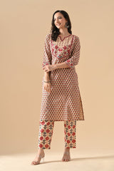 Sabhyata Ladies Western Kurti 2Pcs Set 255Sep2532 Beige