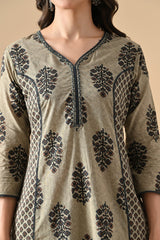 Sabhyata Ladies Western Kurti 2Pcs Set 255Sj2511 Green