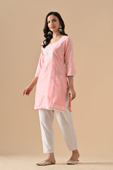 Sabhyata Ladies Western Kurti 2Pcs Set 255Sr1002 Peach