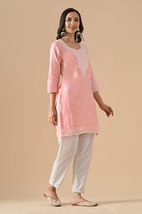 Sabhyata Ladies Western Kurti 2Pcs Set 255Sr1002 Peach