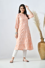 Sabhyata Ladies Western Kurti 1Pcs 256Aex23 Peach