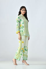 Sabhyata Ladies Western Kurti 3Pcs Set 256Nkc2501 Green