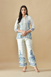 Sabhyata Ladies Western Kurti 3Pcs Set 256Nkc2502 Cream