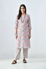 Sabhyata Ladies Western Kurti 2Pcs Set 256Sep2533 White