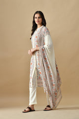 Sabhyata Ladies Western Kurti 3Pcs Set 257Ad558 Cream