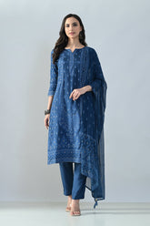Sabhyata Ladies Western Kurti 3Pcs Set 258Ad702A Blue
