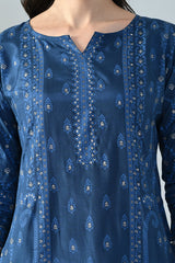 Sabhyata Ladies Western Kurti 3Pcs Set 258Ad702A Blue