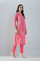 Sabhyata Ladies Western Kurti 3Pcs Set 258Ad702B Pink