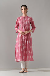 Pink Floral Printed Kurta