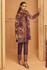 Winter Multi Printed Velvet Co-Ord Set