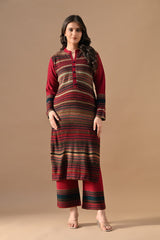 Winter Multi Self Design Woven Kurta Set