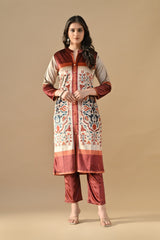 Winter Multi Printed Velvet Kurta Set