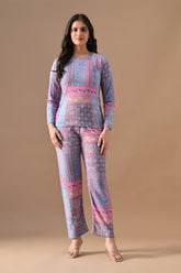 Winter Multi Ethnic Motifs Woven Co-Ord Set